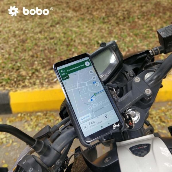 BOBO BM6 Jaw-Grip Bike Phone Holder (with Fast 15W Wireless Charger) Motorcycle Mobile Mount - Image 4