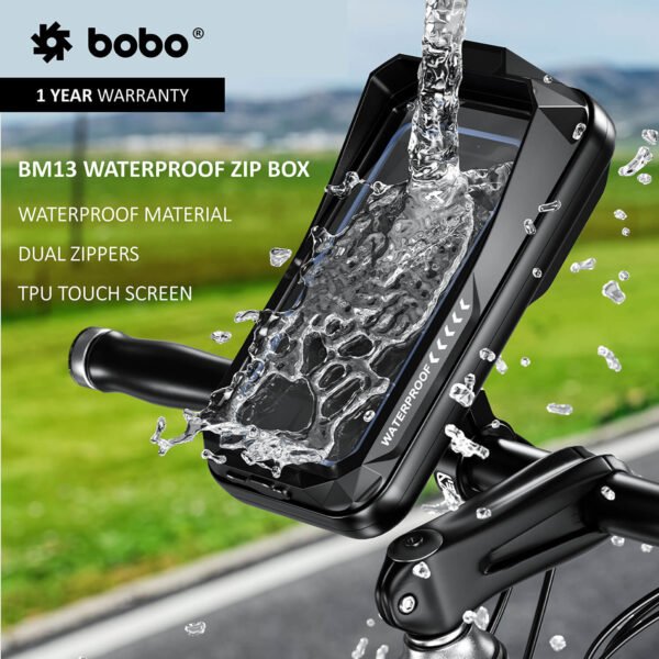 BOBO BM13 Waterproof Zip Box Bike / Cycle Phone Holder Motorcycle Mobile Mount - Image 3