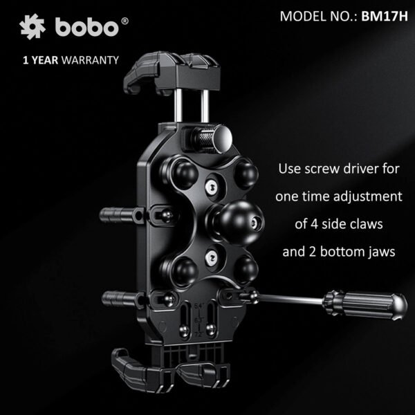BOBO BM17H (or BM17M) PRO Handlebar (or Mirror) Anti-Vibration Bike / Cycle Phone Holder Motorcycle Mobile Mount - Image 4