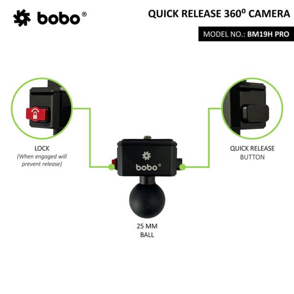 BOBO BM19H PRO - 360 Degree Camera Mount - Image 3