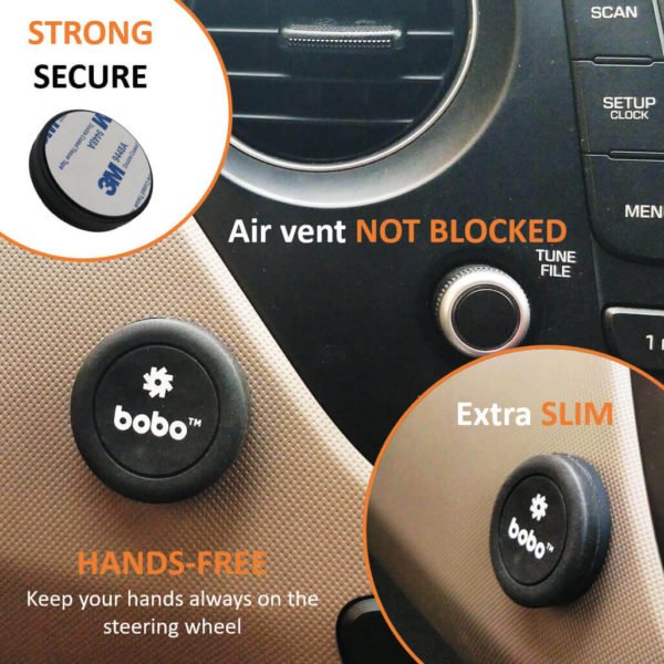 Magnetic Car Mobile Holder Flat Stick On Dashboard Phone Mount - Image 4