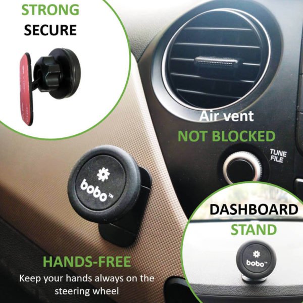 Magnetic Car Phone Holder Stick On Dashboard Mobile Stand - Image 3