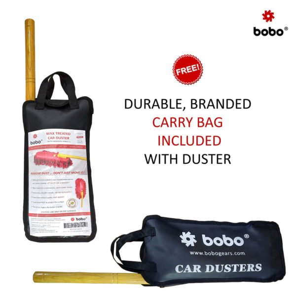 BOBO Car Duster - Premium Wax Treated Strands With Durable Solid Wood Handle - Includes Storage Cover - Image 6